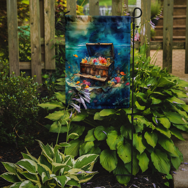 Drapeau de jardin en polyester à double face H 15,5 po x l 11,25 po Anaida