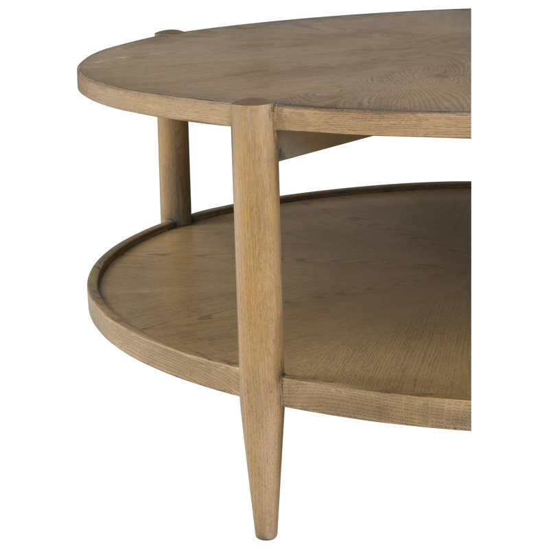 Maxwell Round Cocktail Table, Sunlit Oak