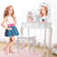 Ensemble de coiffeuse avec miroir, coiffeuse pour filles et miroir-106912047