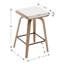 Modern Upholstered Swivel Counter Stool With Wood Frame,Counter Height Bar Stool For Kitchen Island,Coffee Bar-1568891829