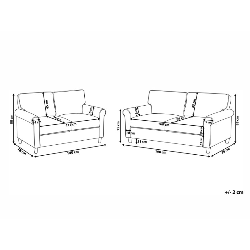 Landrum 2 - Piece Living Room Set, Linen, Brown