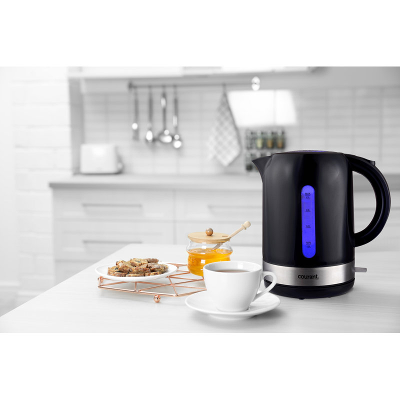 Bouilloire électrique sans fil 1,7 litre, Noir