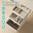 Built-In Outlets Computer Desk With Storage Shelves &  File Drawers Cabinet