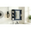 Armoire de rangement murale de salle de bain avec miroir, armoire à pharmacie avec tablette en bois réglable et portes, armoires de rangement montées avec 6 tablettes ouvertes-882272010