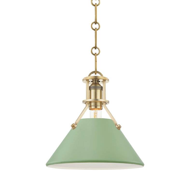 Painted No.2 Pendant by Mark D. Sikes, Aged Brass