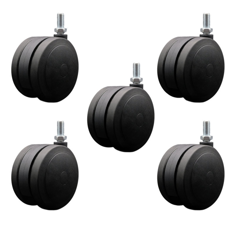 Ensemble de 5 roulettes 4 po, Noir