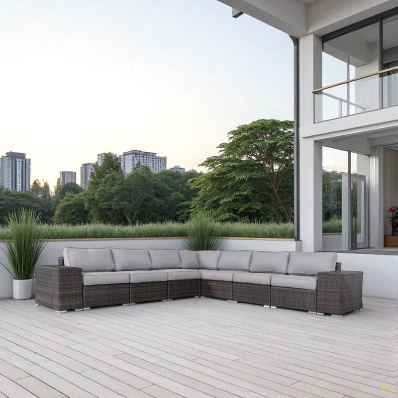 Fully Assembled Outdoor Wicker Patio Sofa – Ready-To-Use Furniture For Fast & Easy Setup