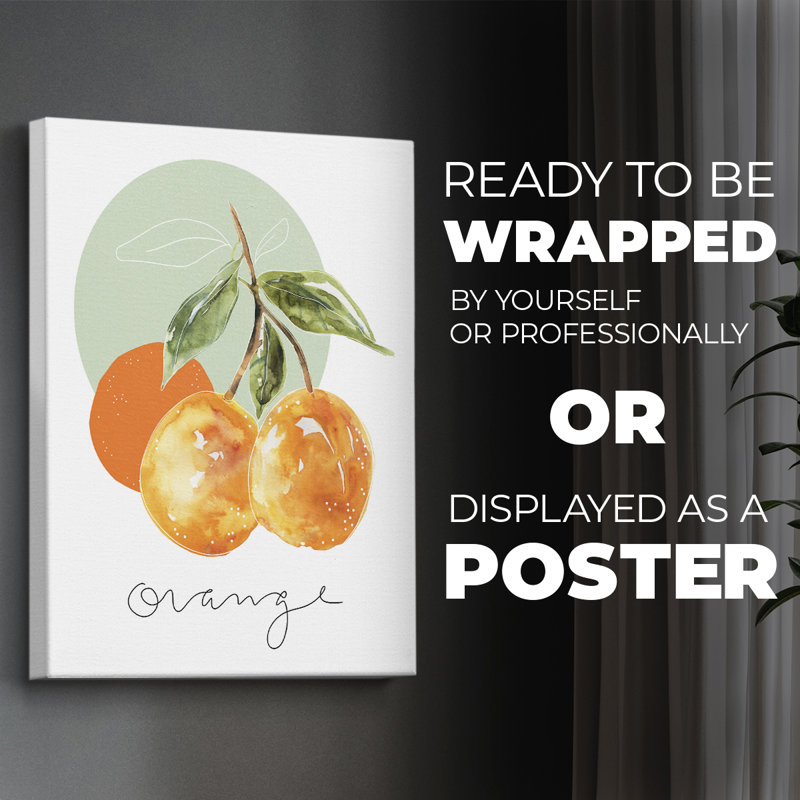 Orange -Canvas Print Only - NOT FRAMED, 12" H x 8" W