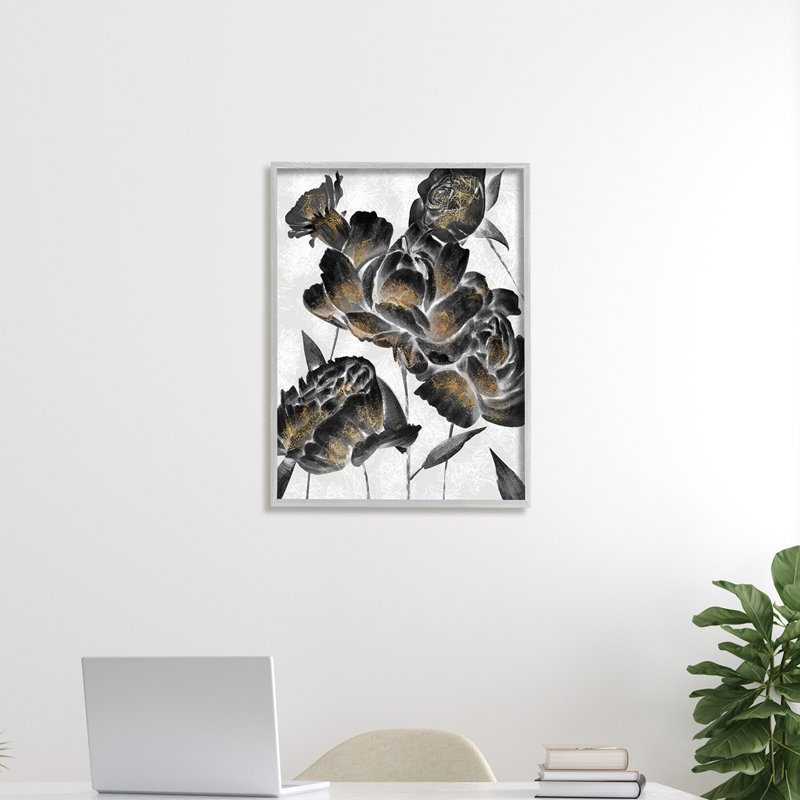 Blooming Black Roses - impression, Estampe numérique Farmhouse, H 20 po x l 16 po
