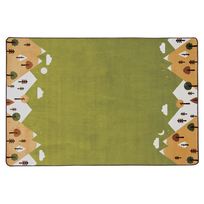 KIDSoft Tranquil Mountains Rug Tufted Green