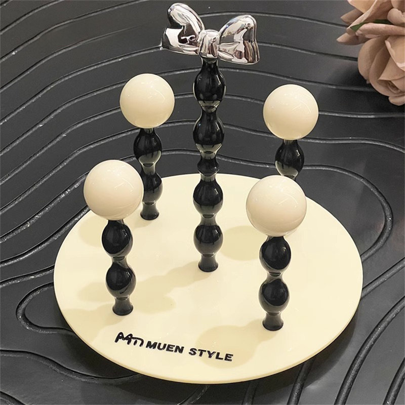 Support de rangement pour tasses, Crème / Noir