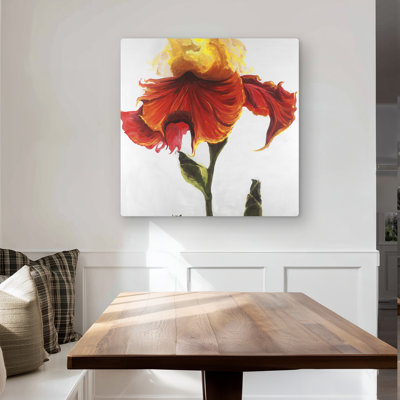 Blossoming Lily Flower - Orange Metal Print for Home Decor