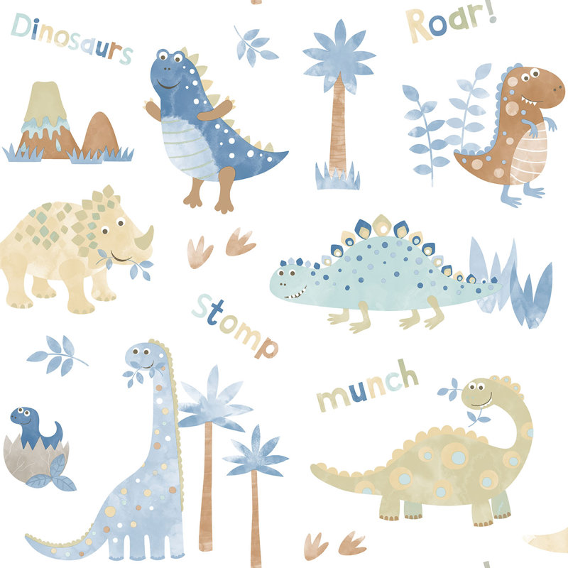 Paramore 10m x 53cm Matte Paste the Wall Wallpaper Roll, Blue/Beige