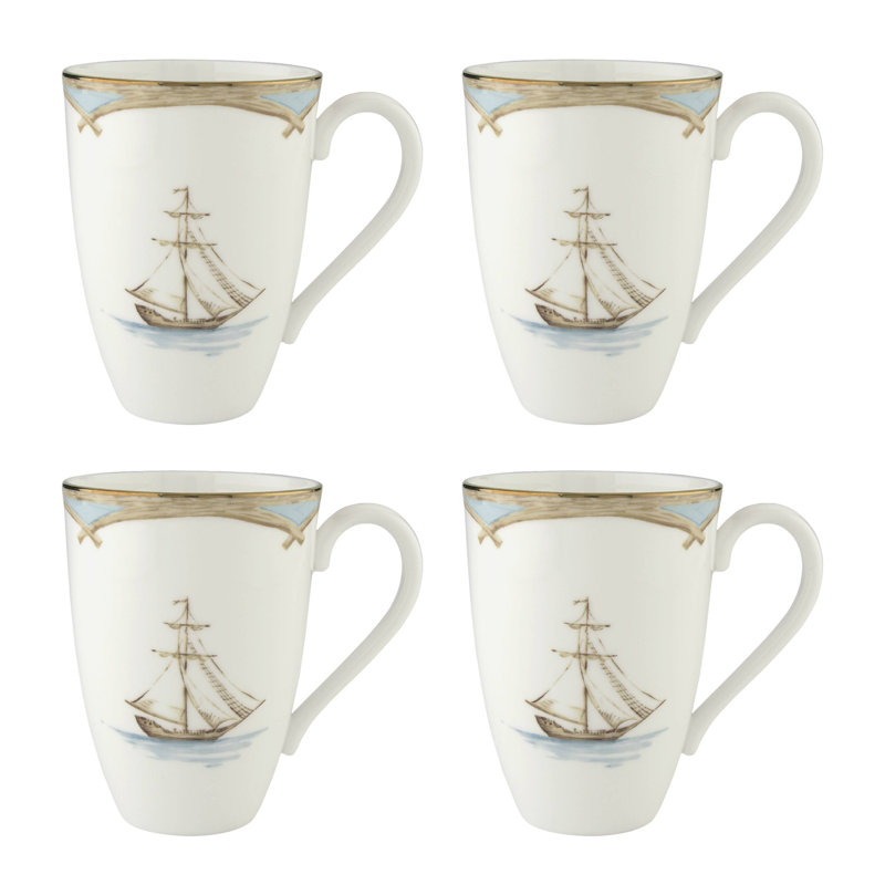 Lenox British Colonial Tradewind Mugs, Set of 4