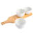 Gibson Home Gracious Dining 3-Piece Tidbit Bowl Set W/Bamboo Tray