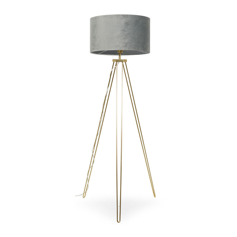 Dundrod 127cm Powder Coated Tripod Floor Lamp Set, Yes, Pink