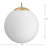 Large Hanging Pendant Light with Opal Glass Globe-51572409