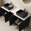 Meuble-lavabo double 60 po avec lavabo, 2 armoires et tablette ouverte 60 po-1943678488