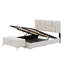 Upholstered Platform Bed With Hydraulic Storage System,Storage Ottoman With Metal Legs