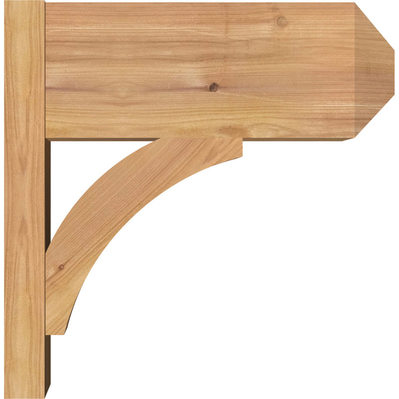 Thorton Craftsman Rustic Wood Outlooker, 7 1/2" W Western Red Cedar (Smooth),  36" D x 40" H 