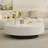 Simple luxury cream style marble coffee table