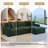 3 - Piece Upholstered Green Chenille Modular Sectional Sofa with Armrests & Throw Pillows-1332424588-1332424625