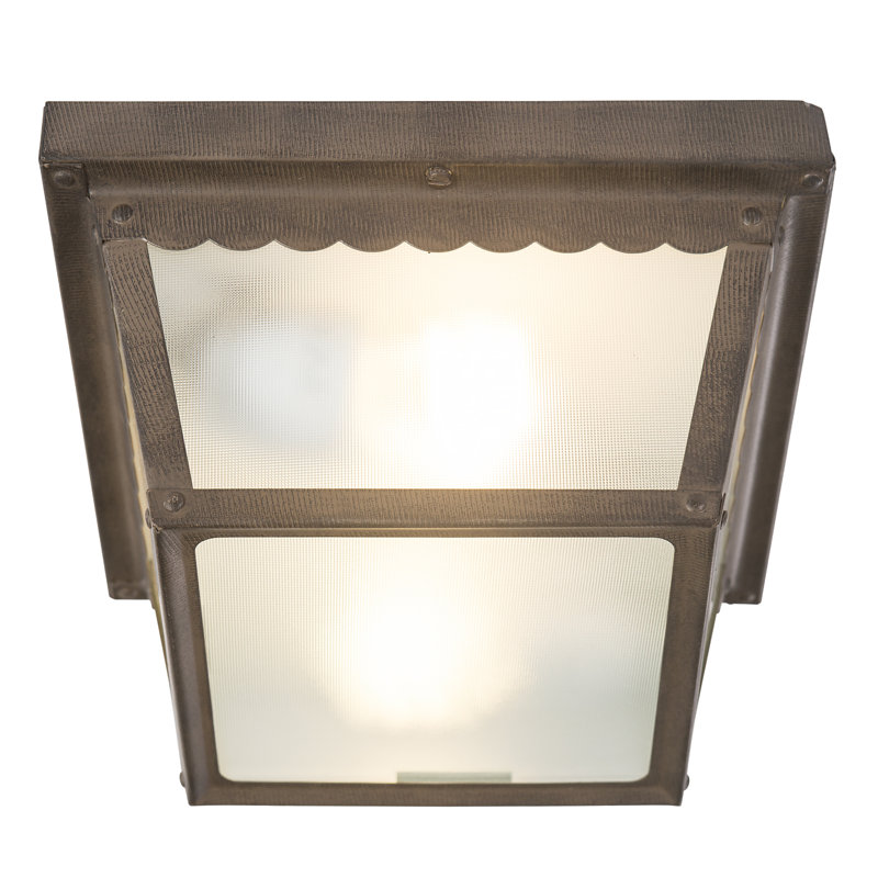 Plafonnier encastré géométrique 2 lumières 9,25 po