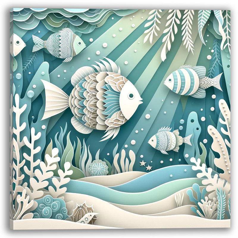 Tranquil Profondeurs - Impression sur toile tendue, H 30 po x l 30 po x P 1,5 po