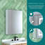 Armoire à pharmacie 24 po x 30 po de haut rectangulaire rectangulaire encastrée / en aluminium avec miroir, lumière DEL et horloge, 24 po x 30 po, argent