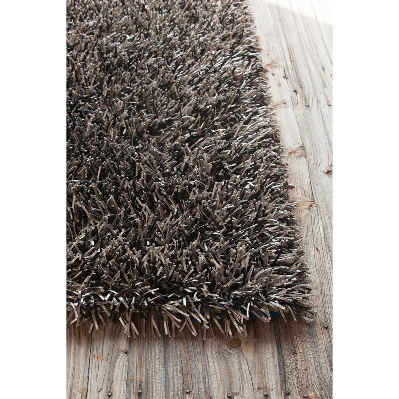 Iris Hand Loomed Area Rug in Gray, Rectangle 7'9" x 10'6"