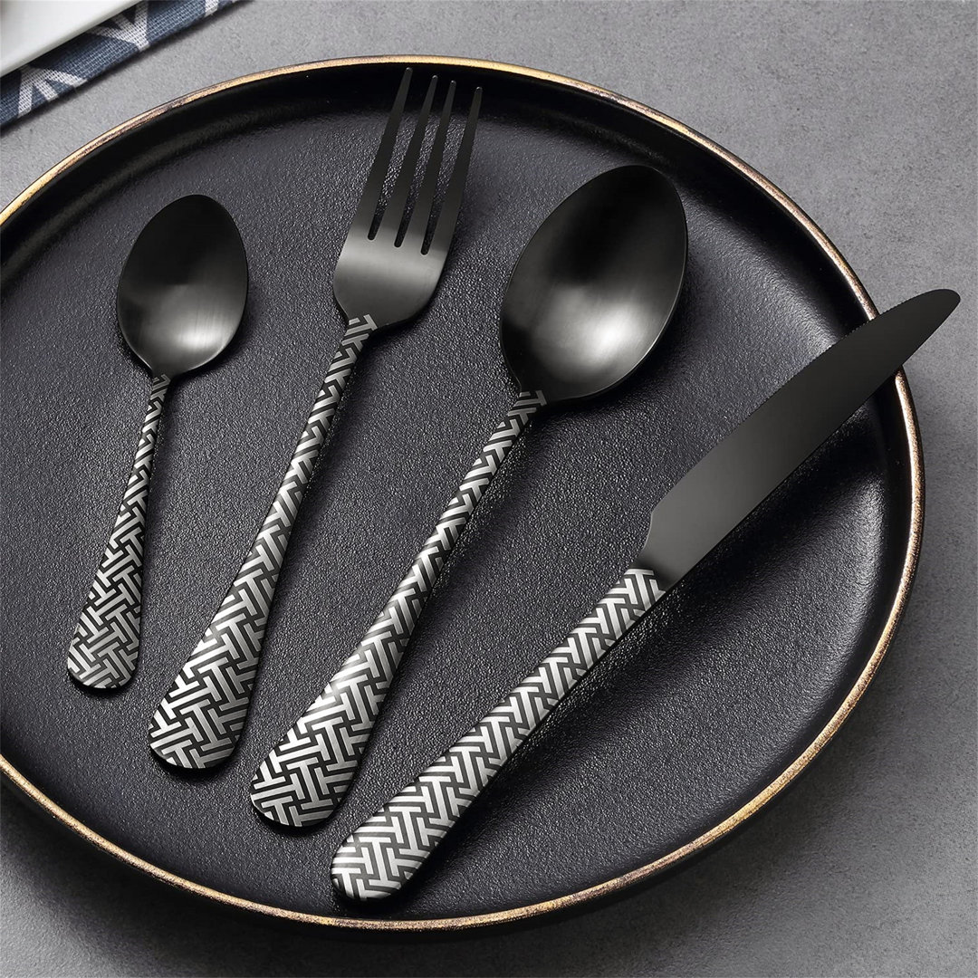 Metro Lane Berniece 16 Piece Stainless Steel Cutlery Set , Service for 4
