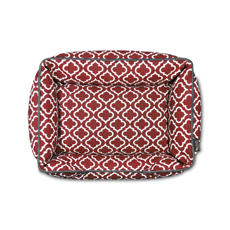 Lit pour chien marocain , Très grand (l 44 po x P 37 po x H 10 po), Marsala