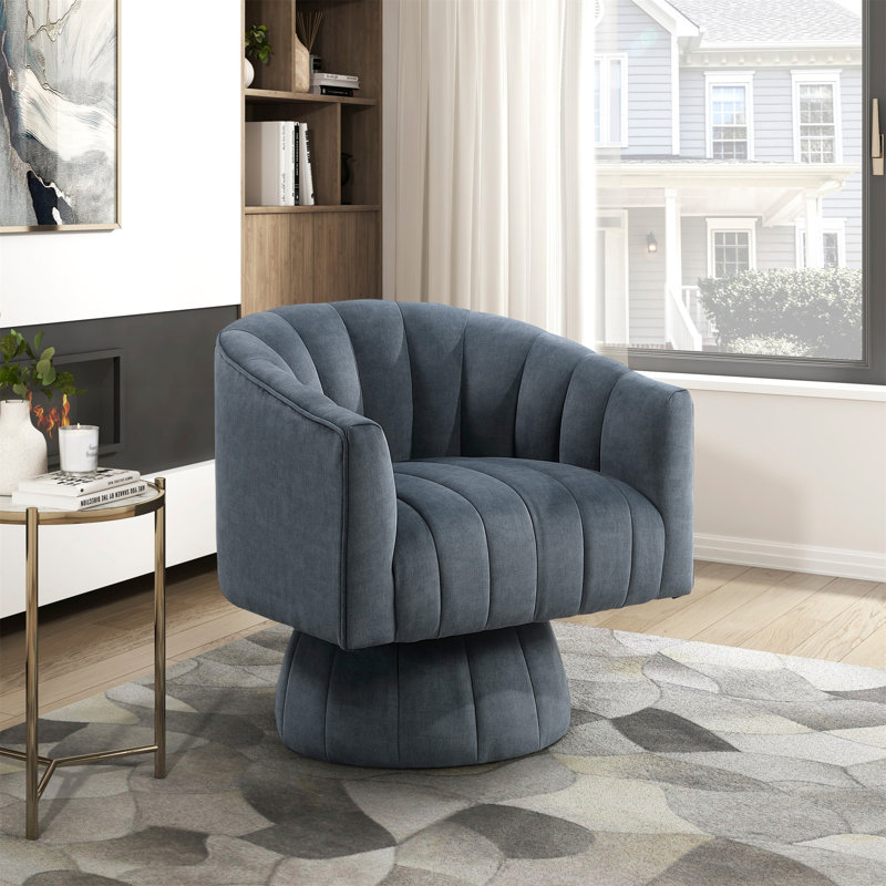 Fauteuil d'appoint moderne en velours, Gris foncé