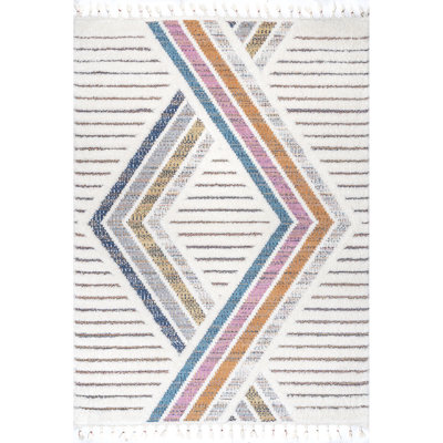 Parrino Geometric Area Rug for Living Room Bedroom Dining Room Nursery, Ivory