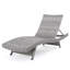 Chaise longue en osier crème