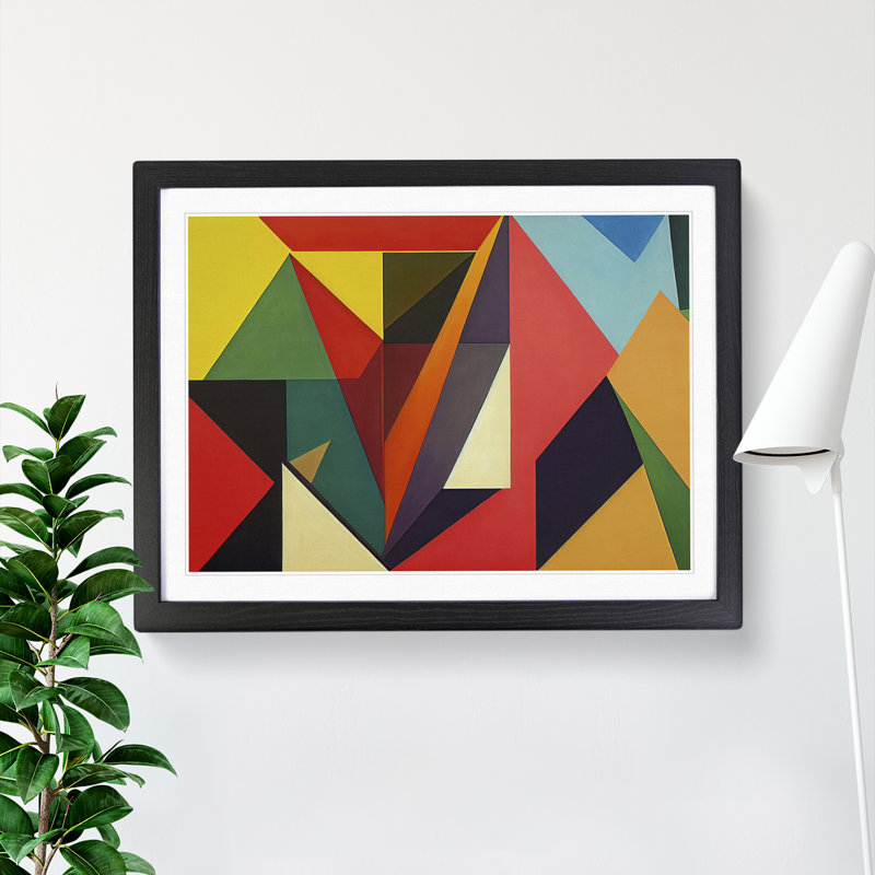 Shapes - Single Picture Frame Print, Black Framed, 46cm H x 64cm W