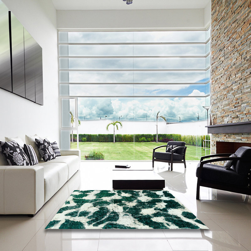Abstract Indoor Rug, Square 5'