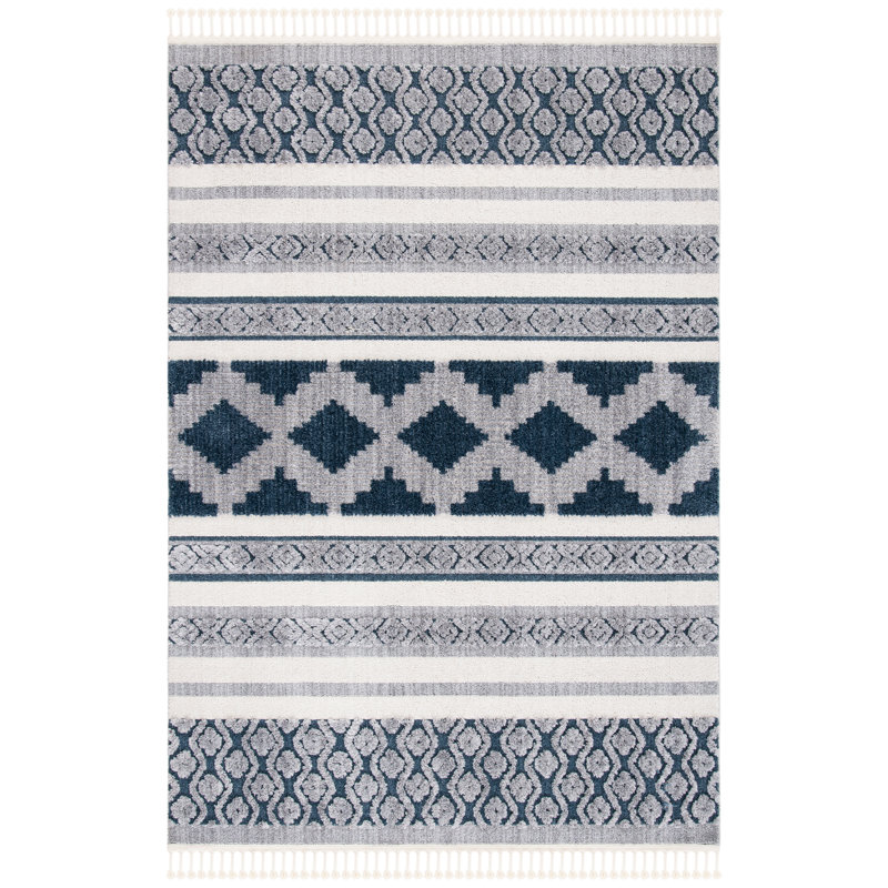 Tapis à motif géométrique Jaamal Performance, Rectangle 5 pi 3 po x 7 pi 6 po