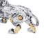 Statue d'animal et sculpture sculptée en résine peinte à la main Steampunk pour bureau personnel Lion