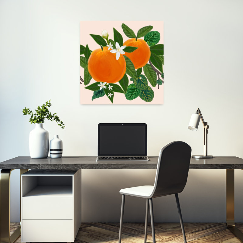 Art contemporain, art floral abstrait, H 18 po x l 18 po