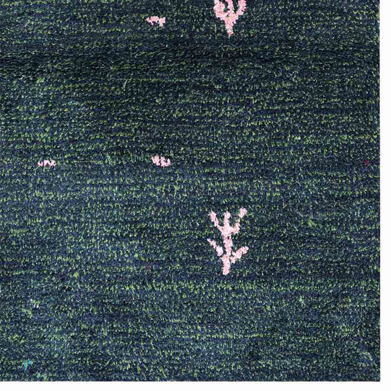 Beige | Tapis d'intérieur gris contemporain 100% laine gris fait à la main