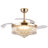 48" Dimmable Crystal Ceiling Fan With Led Lights And Remote Control-88080384
