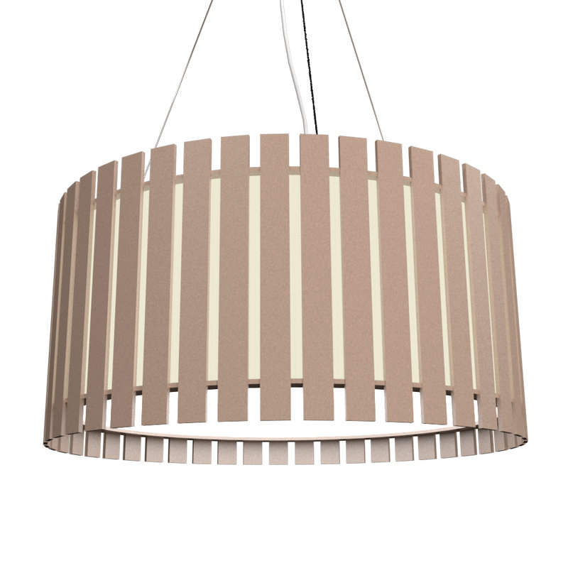 Lustre tambour unique à 3 lumières, H 8,58 po x l 23,4 po x P 23,4 po, Bronze