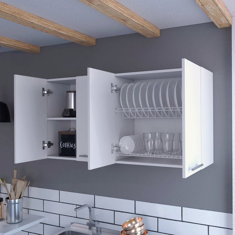 Armoire de cuisine Durham, quatre portes, White