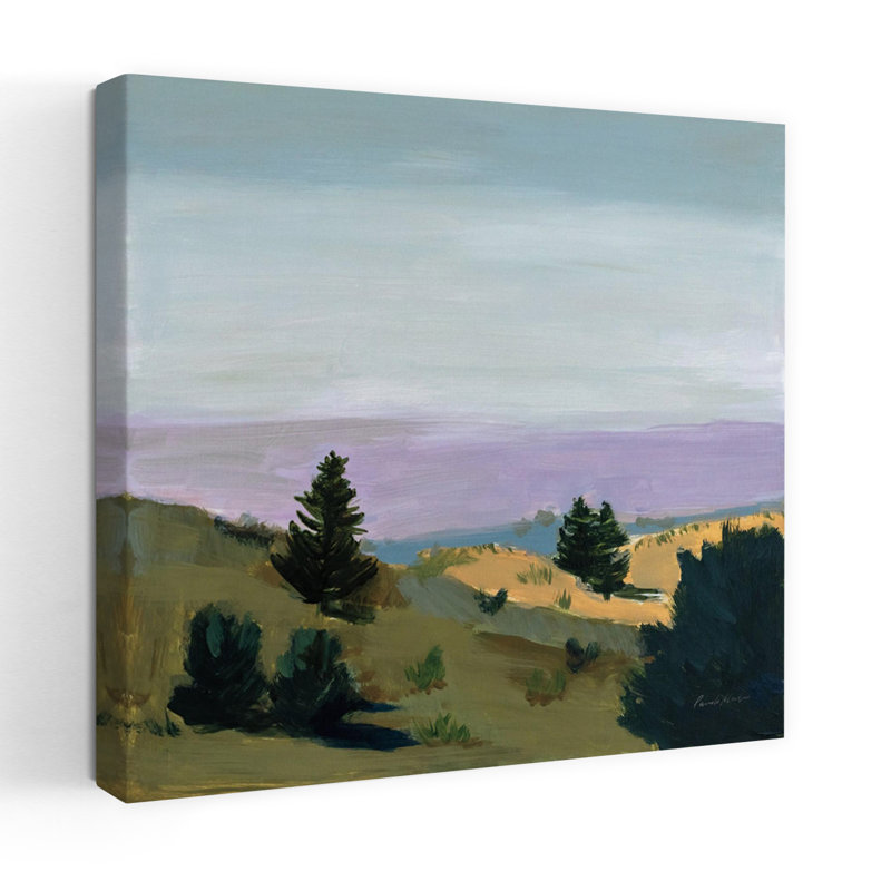 Épinettes contemporaines avec art bleu-brun, H 18 po x l 18 po