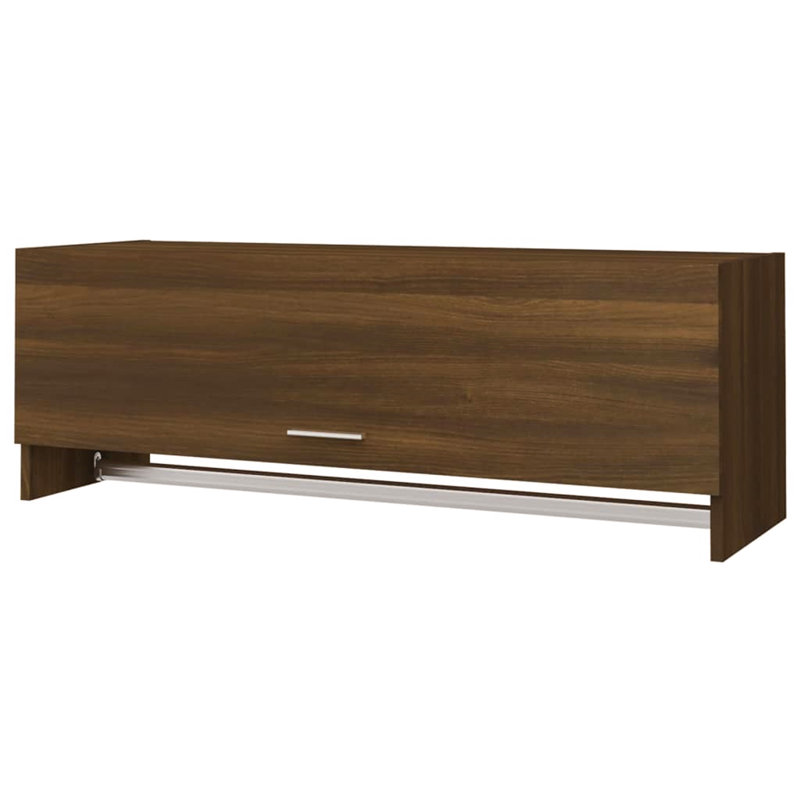 Ayanle 1 Door Wardrobe, 35cm H x 100cm W x 32.5cm D, Brown Oak