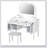 44.4-Inch Makeup Vanity Desk With Adjustable Mirror, Dressing Table Set With Drawer & Cabinet, Space-Saving Beauty Station For Bedroom