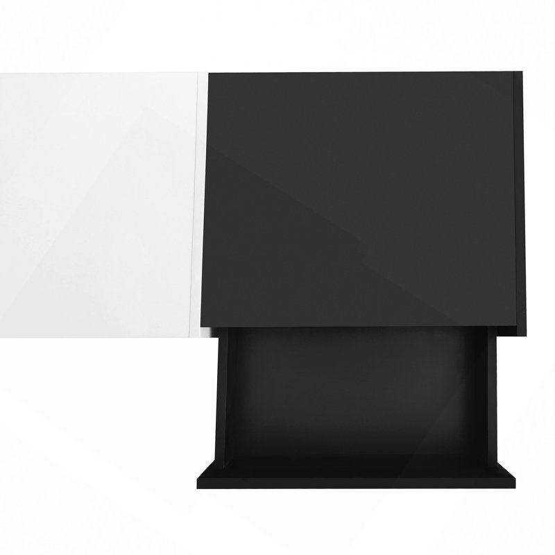 Sleek And Stylish TV Stand With Perfect Storage Solution, Two-Tone Media Console For Tvs Up To 80", Functional TV Cabinet With Versatile Compartment For Living Room