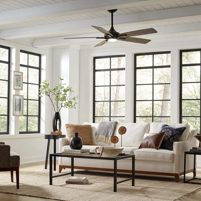 60 Mykonos 5 - Blade Smart Ceiling Fan with LED Light Kit and Remoted Included, Works With Alexa and iOS or Android App