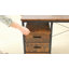 Bureau d'ordinateur à base en métal de 55 po de largeur, bureau de jeu avec 3 tiroirs en tissu et tablettes de rangement, bureau d'écriture pour bureau à domicile, bureau d'ordinateur simple et moderne-1726279474-1726279477
